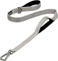4FT Heavy Duty Dog Leash with Soft Padded Double Handle, Durable Strong Clasp Dog Leashes, Reflective Nylon Walking Lead for Large,Medium,Small Breed Dogs, Grey